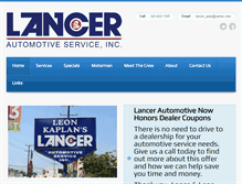 Tablet Screenshot of lancerauto.com